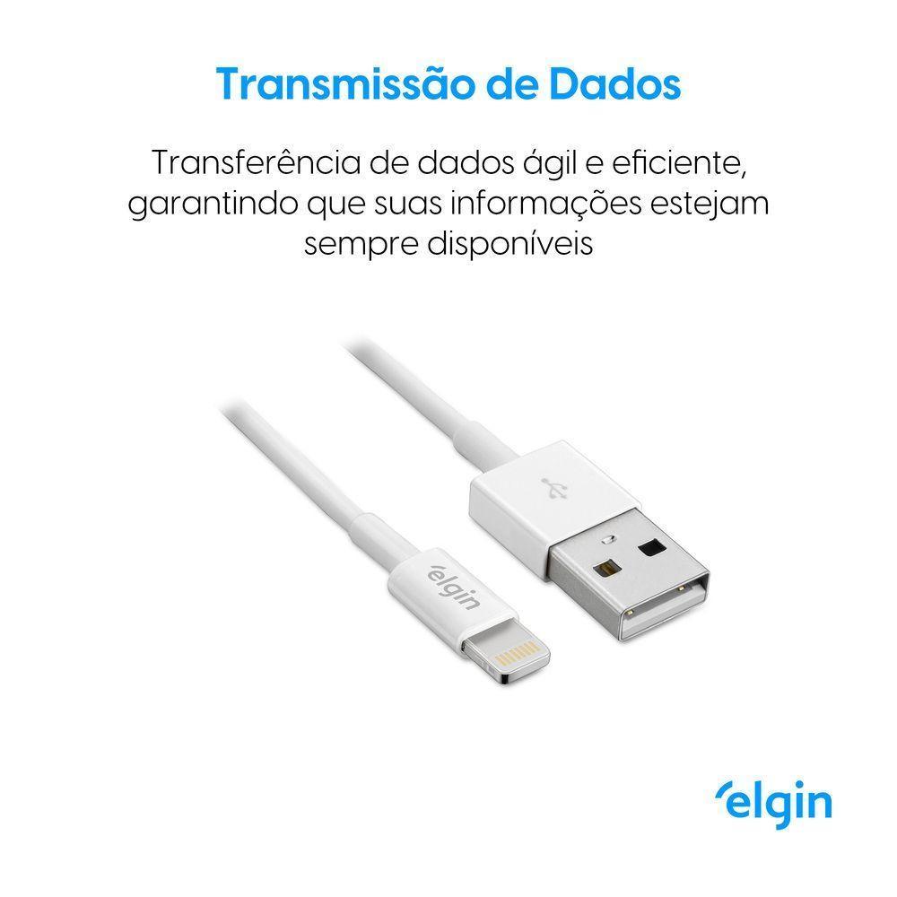Cabo Usb 2.0 Lightning Branco 1m 480mbps Compatível Com Aparelhos Apple - 5