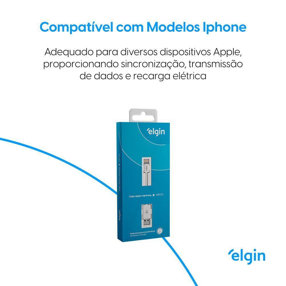 Cabo Usb 2.0 Lightning Branco 1m 480mbps Compatível Com Aparelhos Apple - 6