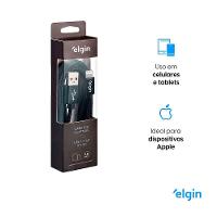 Cabo Usb 2.0 Lightning Nylon Preto 1,5m 480mbps Compatível Com Aparelhos Apple - 6