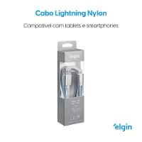 Cabo Usb 2.0 Lightning Nylon Cinza 1,5m 480mbps Compatível Com Aparelhos Apple - 3