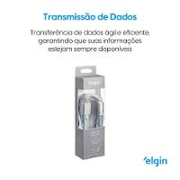Cabo Usb 2.0 Lightning Nylon Cinza 1,5m 480mbps Compatível Com Aparelhos Apple - 5