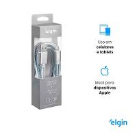 Cabo Usb 2.0 Lightning Nylon Cinza 1,5m 480mbps Compatível Com Aparelhos Apple - 6