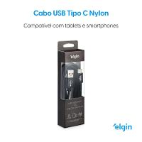Cabo Usb-C Nylon Preto 1,5m 480mbps - 2
