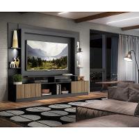 Rack Estante com Suporte Tv 65´´ Leds Preto/Madeirado - 5