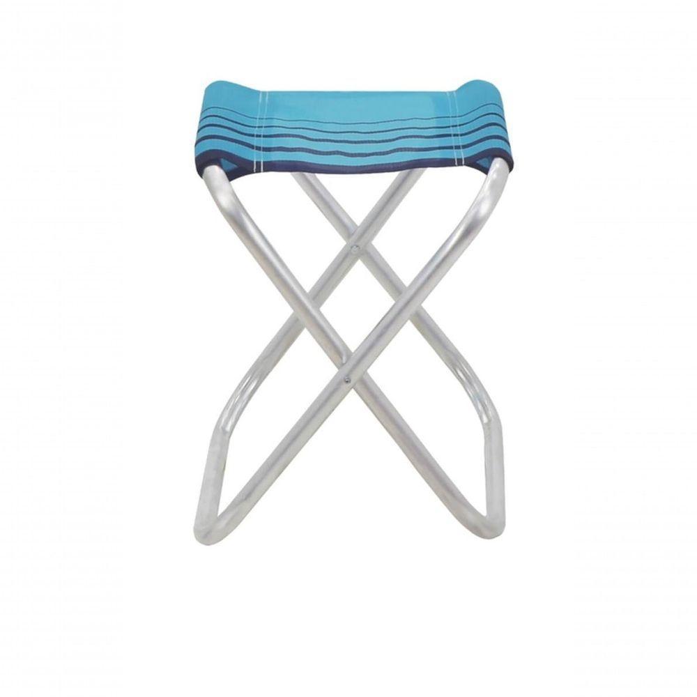 Banqueta De Praia Tramontina Fiji Em Alumínio Com Assento Azul - 3