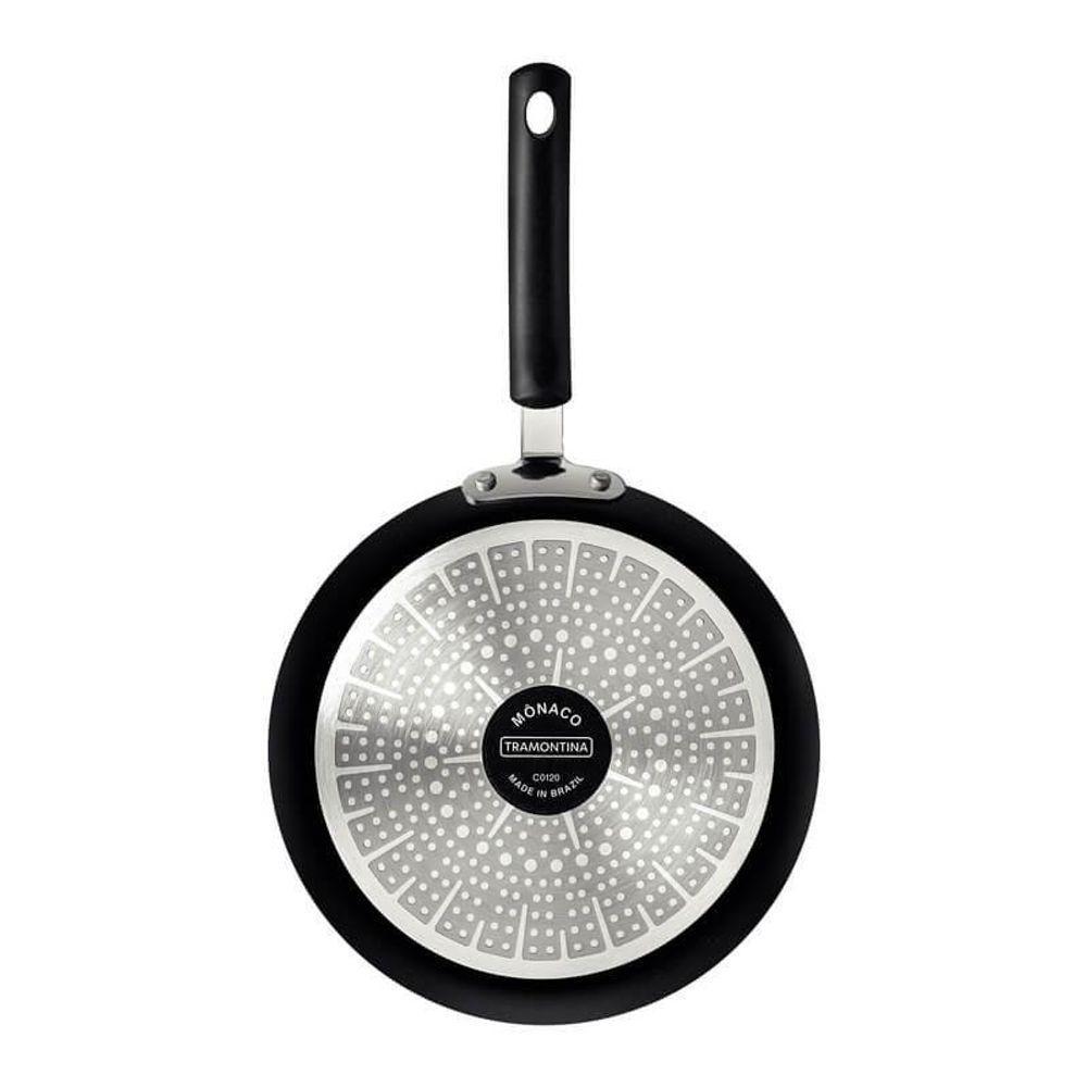 Panquequeira Tramontina Mônaco Induction Com Revestimento Interno E Externo Antiaderente Starflon Premium Preto 22cm - 3