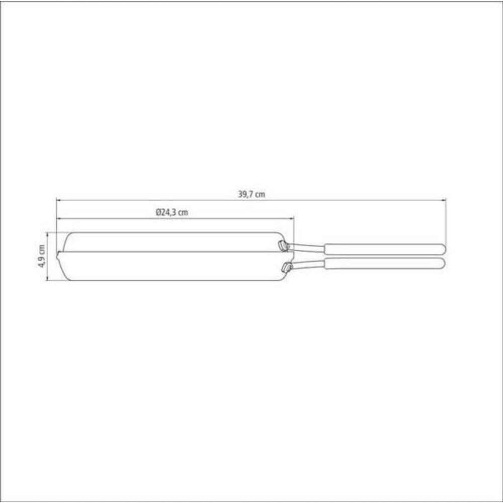 Omeleteira Tramontina Loreto Em Alumínio 24cm Grafite - 5