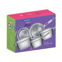 Jogo De Panelas Tramontina Allegra Em Aço Inox 5 Peças - 9