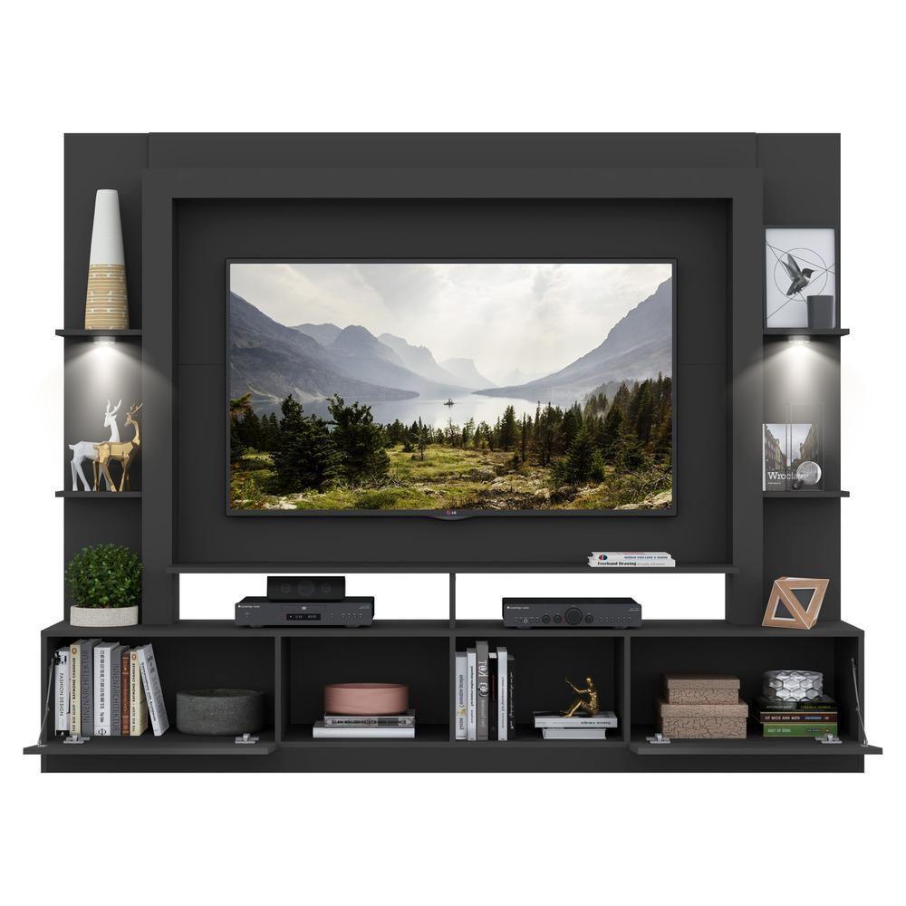 Rack Estante com Suporte Tv 65´´ Leds Preto - 1