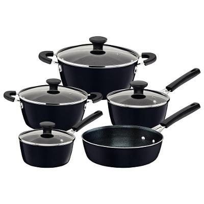 Jogo De Panelas Tramontina Glenz Com Revestimento Interno Em Starflon Crystals E Externo Esmaltado Cinza Stone 05 Peças