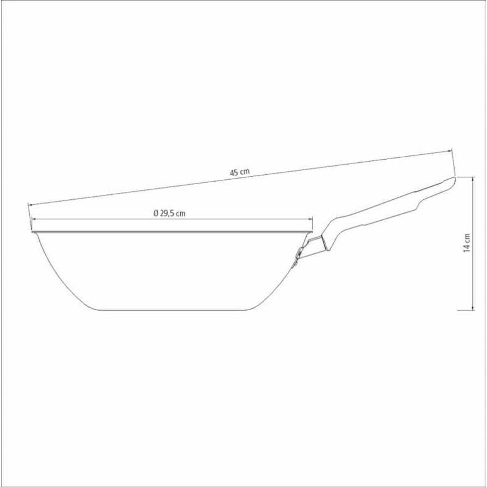 Wok Tramontina Loreto Antiaderente 28cm Grafite - 4