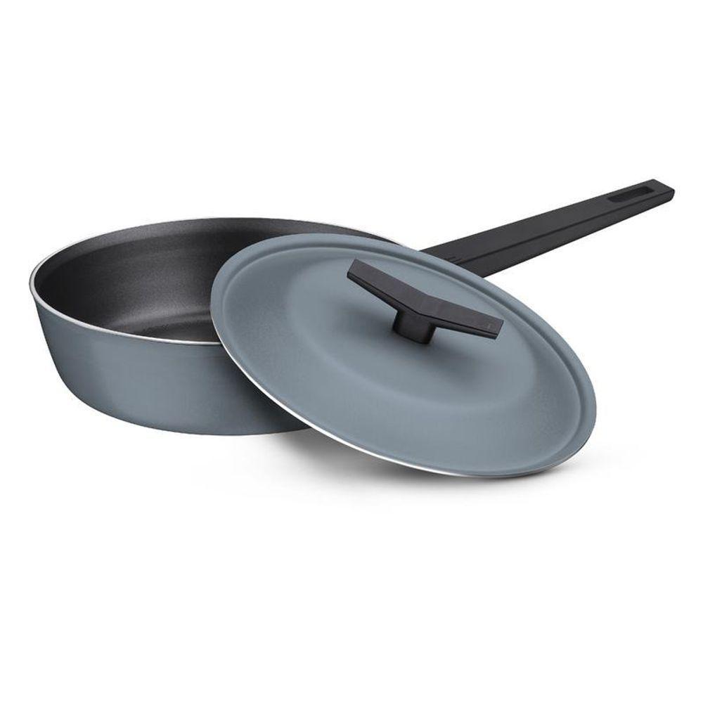 Frigideira Funda Tramontina Spezia Induction Azul Em Alumínio Com Revestimento Em Antiaderente Com Tampa 24 Cm - 3