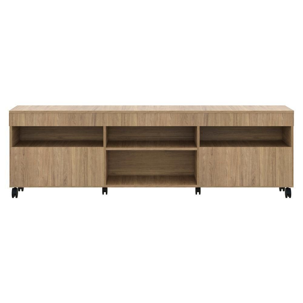 Rack Com Rodízios Para Tv Até 65´´ Com 2 Portas Rustic - 1