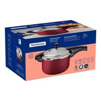 Panela De Pressão Tramontina Vancouver Effrect Alumínio Com Revestimento Antiaderente Vermelho 24cm 6 Litros - 6