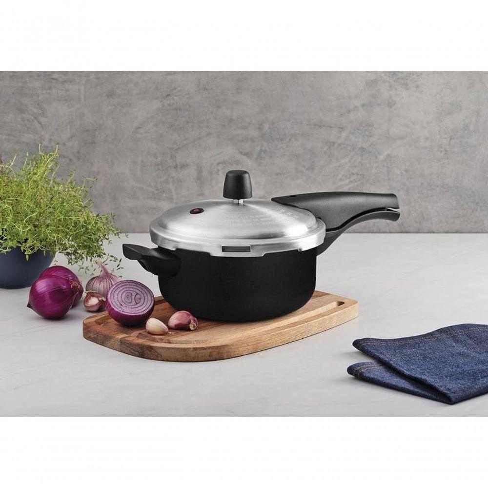 Panela De Pressão Tramontina Vancouver Alumínio Com Revestimento Antiaderente 20cm 3 Litros Preto - 3