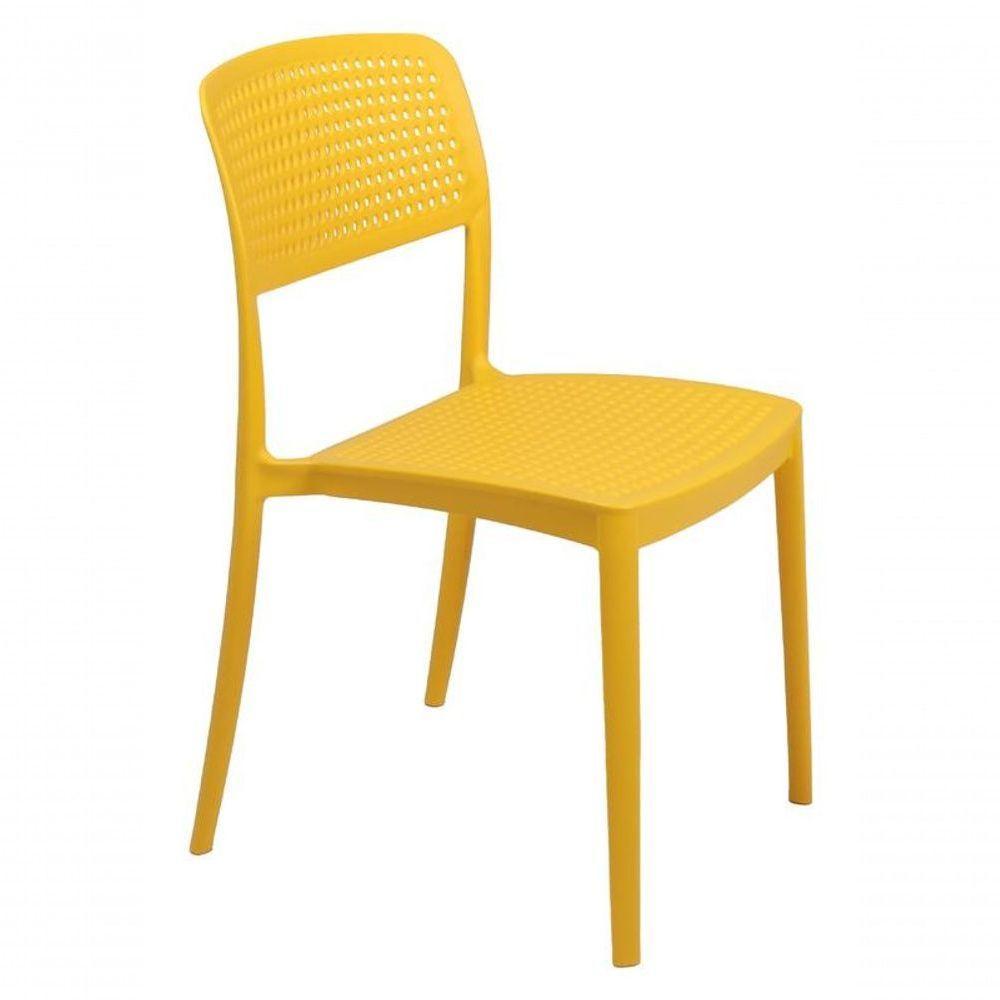Cadeira Tramontina Serena Em Polipropileno Amarela - 1