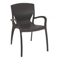 Cadeira Tramontina Clarice Summa Com Braços Marrom - 1