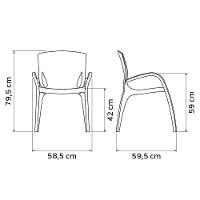 Cadeira Tramontina Clarice Summa Com Braços Marrom - 4