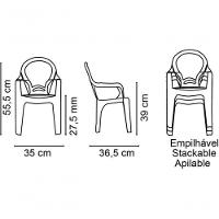 Cadeira Infantil Tramontina Catty Estampado Azul - 2