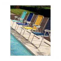 Cadeira De Praia Tramontina Creta Master Em Alumínio Com Assento Azul - 2