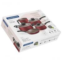 Jogo De Panelas Tramontina Paris Alumínio Vermelho 5 Peças - 2