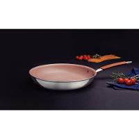 Frigideira Tramontina Romagna Aço Inox E Alumínio 30cm Com Revestimento Cerâmico Marfim - 2