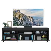 Rack Com Rodízios E Espelho Para Tv Até 65´´ Com 2 Portas - 8