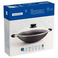 Wok Tramontina Paris Em Alumínio Com Revestimento Em Antiaderente Chumbo Com Tampa De Vidro 32cm - 5