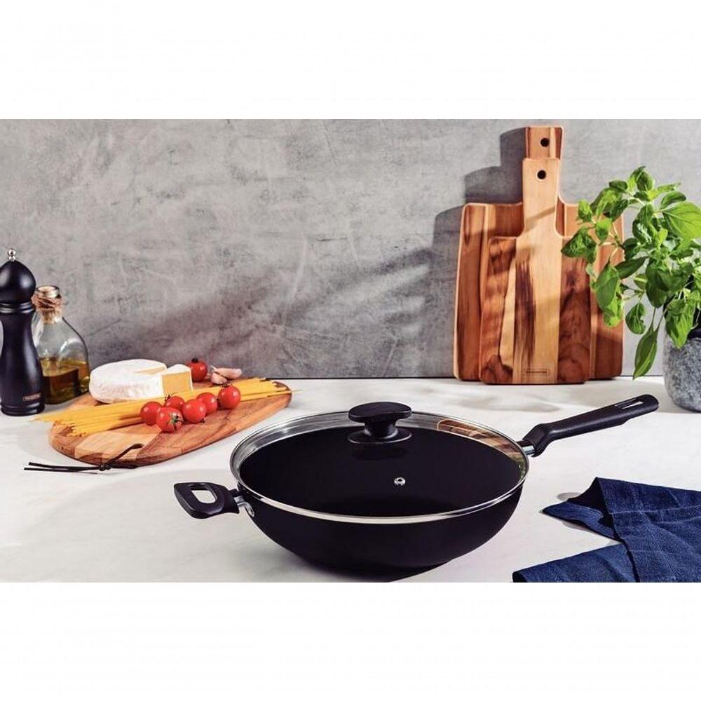 Wok Tramontina Loreto Antiaderente 28cm Com Tampa - 2