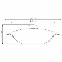 Wok Tramontina Paris 36cm Em Alumínio Com Revestimento Antiaderente Chumbo E Tampa De Vidro - 5