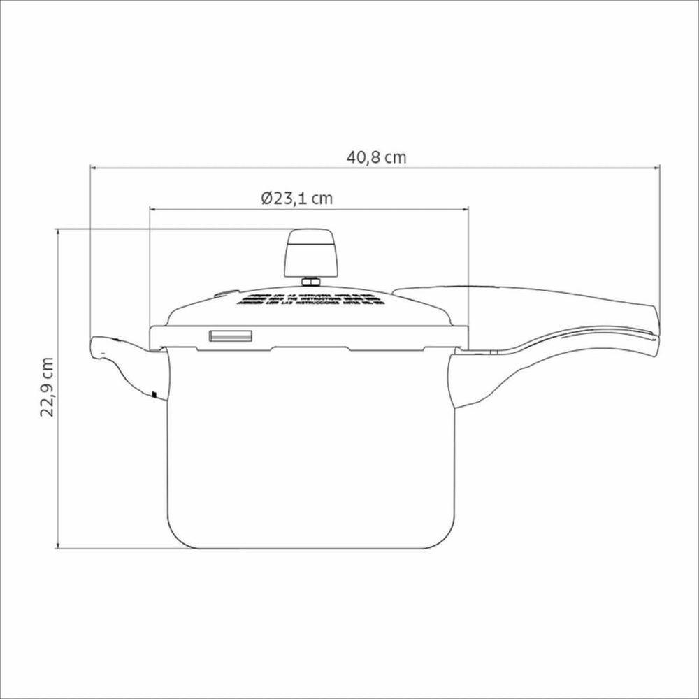 Panela De Pressão Tramontina Vancouver 20cm 4,5l Preta - 5