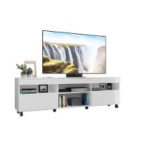 Rack Com Rodízios Para Tv Até 65´´ Com 2 Portas Branco
