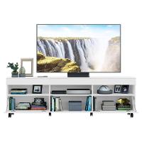 Rack Com Rodízios Para Tv Até 65´´ Com 2 Portas Branco - 7