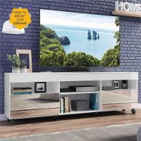 Rack Com Rodízios E Espelho Para Tv Até 65´´ Com 2 Portas - 7