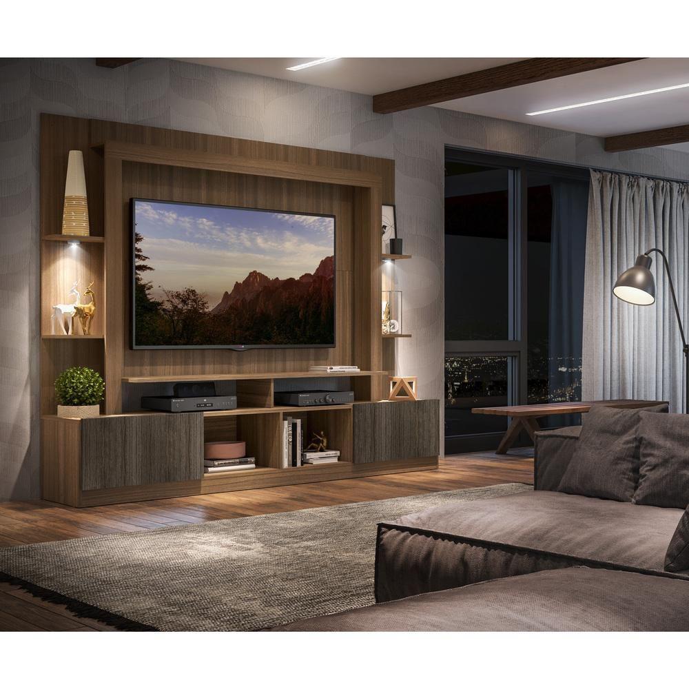 Rack Estante com Suporte Tv 65´´ Leds Madeirado/Tenerife - 6