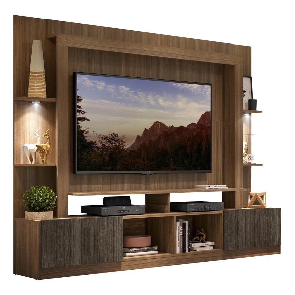 Rack Estante com Suporte Tv 65´´ Leds Madeirado/Tenerife - 7