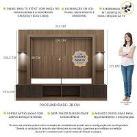 Rack Estante com Suporte Tv 65´´ Leds Madeirado/Tenerife - 5