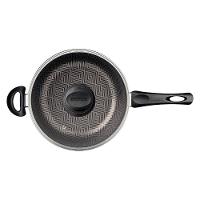 Fritadeira Multiuso Tramontina Paris 24cm Em Alumínio Com Revestimento Antiaderente Com Tampa De Vidro Chumbo