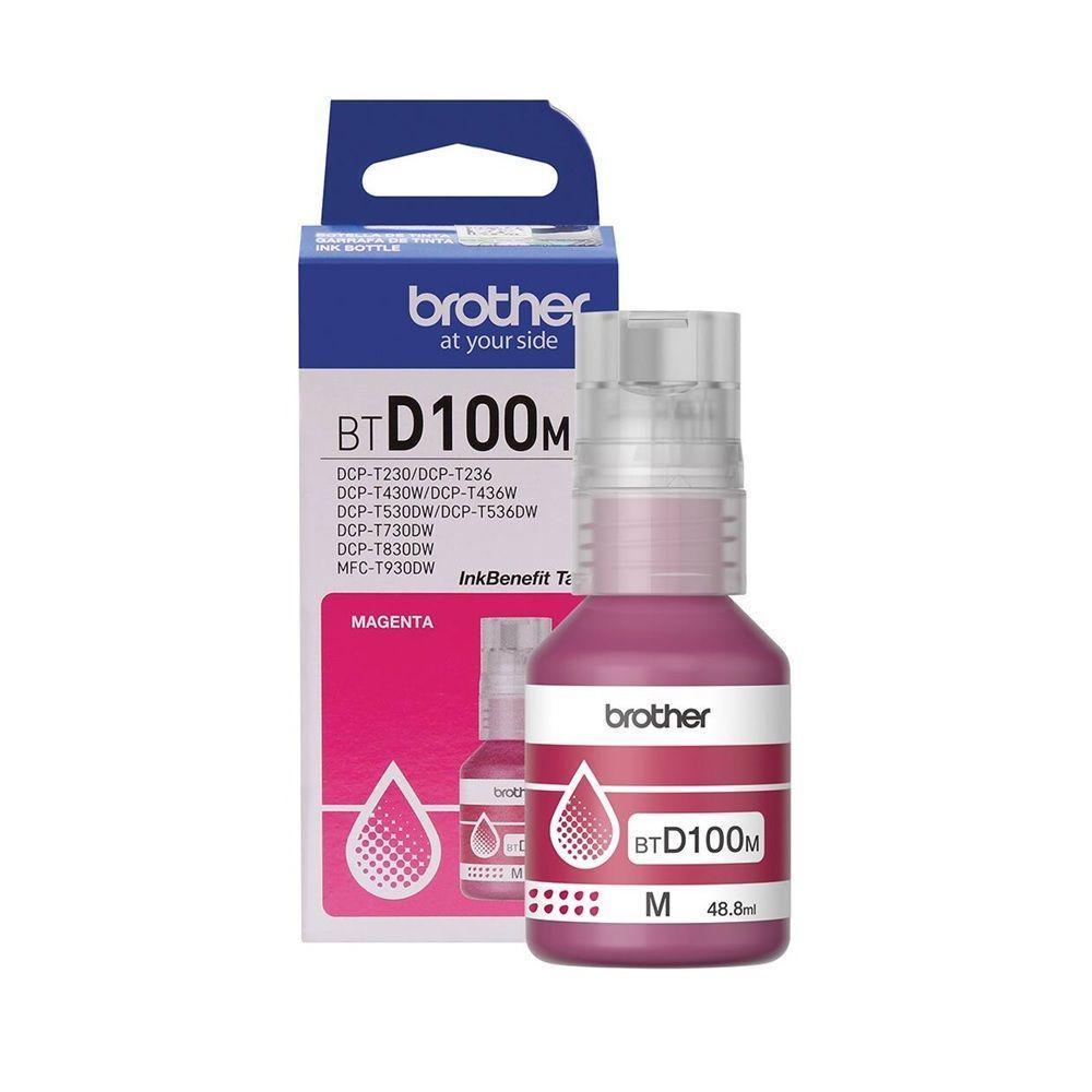 Tinta Brother Bt-d100 Bt D100 Magenta Original Dcp-t230 Dcp-t430w Dcp-t530dw Dcp-t730dw 108ml - 1