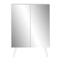 Sapateira 2 Portas Retrô Com Espelho Nina Multimóveis V6012 Branca Branco - 2