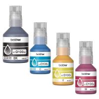 Kit Tintas Brother Bt-d100 Bt D100 Original 4x Cores Dcp-t230 Dcp-t430w Dcp-t530dw Dcp-t730dw - 1