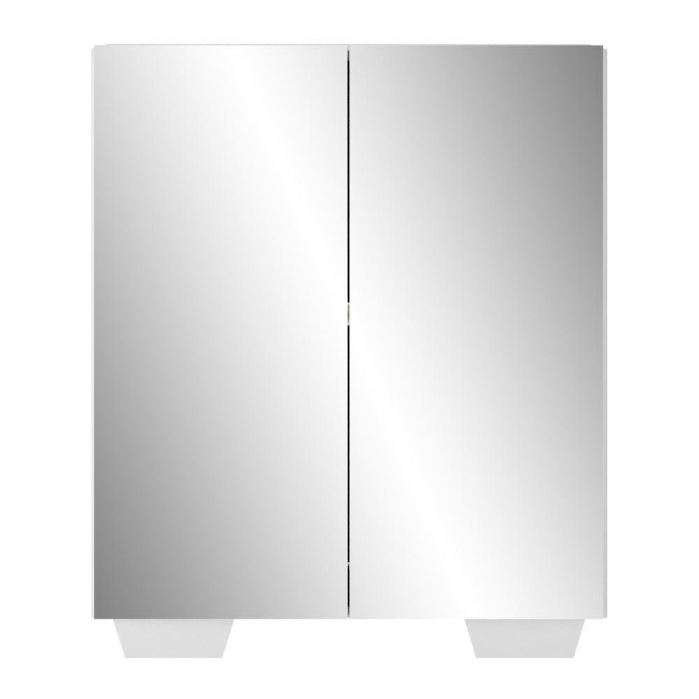 Sapateira 2 Portas Com Espelho Nina Multimóveis V6013 Branca Branco - 2