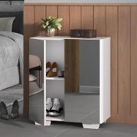 Sapateira 2 Portas Com Espelho Nina Multimóveis V6013 Branca Branco - 6