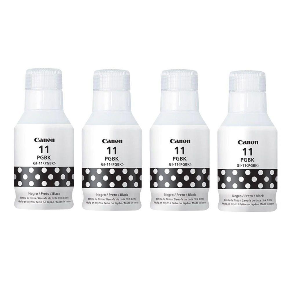 Kit Tinta Original Canon Gi-11 Gi11 G11 4un Preto P/impressora G3160 G2160 G-3160 G-2160 - 1