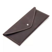 Estojo De Óculos Luxo Em Couro Premium Bertoni Crazy Horse Café - 3