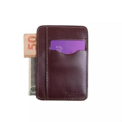 Carteira Masculina Couro Durável Com Compartimento Para Cnh Pull Up Pinhão