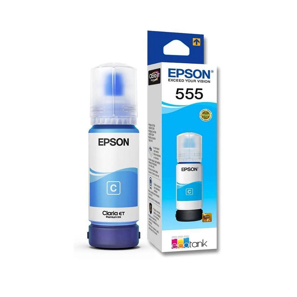 Refil Epson 555 Ciano L8180 Azul Original T555 T555220 T555220al - 1