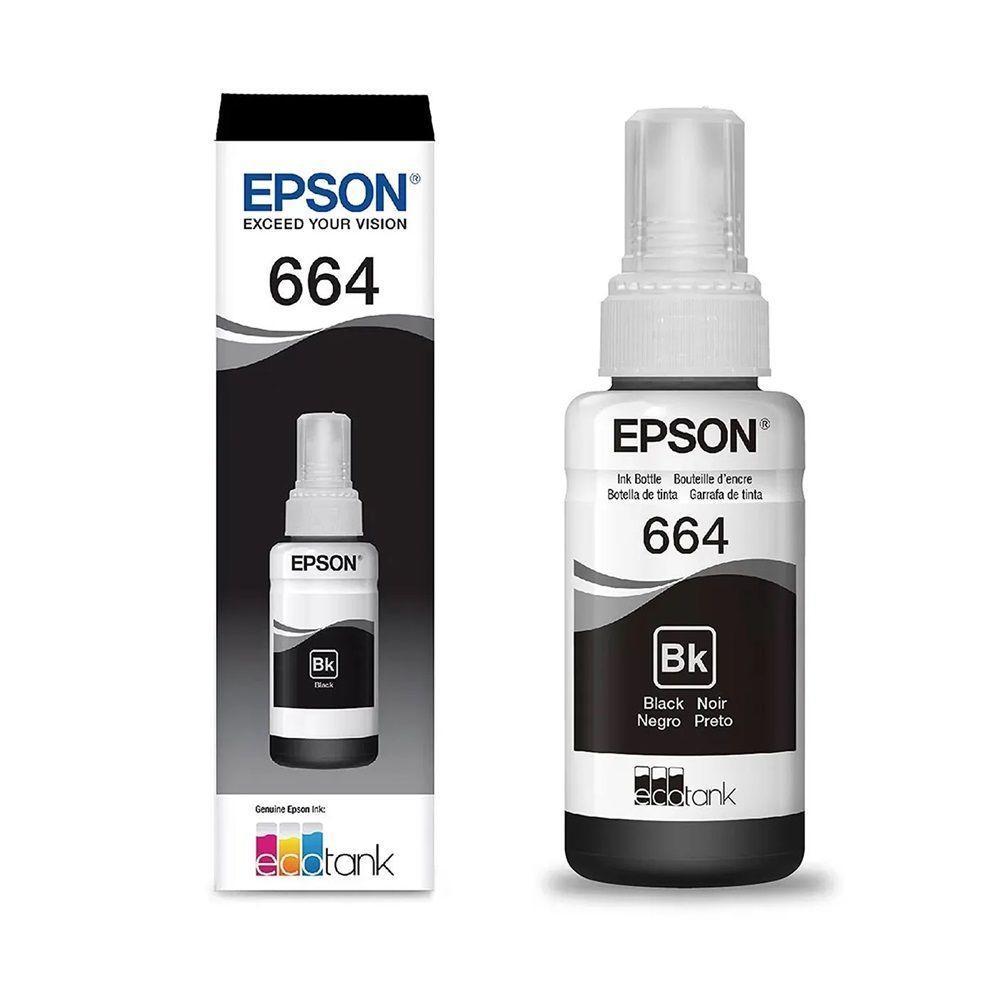 Refil Garrafa De Tinta Preto T664 664 Original Epson L220 L1300 L395 L396 L355 - 1