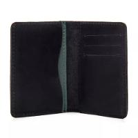 Carteira Masculina Em Couro Para Dinheiro E Horse Preto-fly Verde - 1