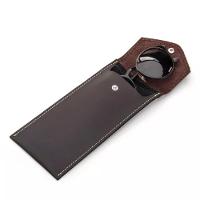 Case Porta Óculos Prático E Moderno Com Toque De Couro Crazy Horse Café - 2